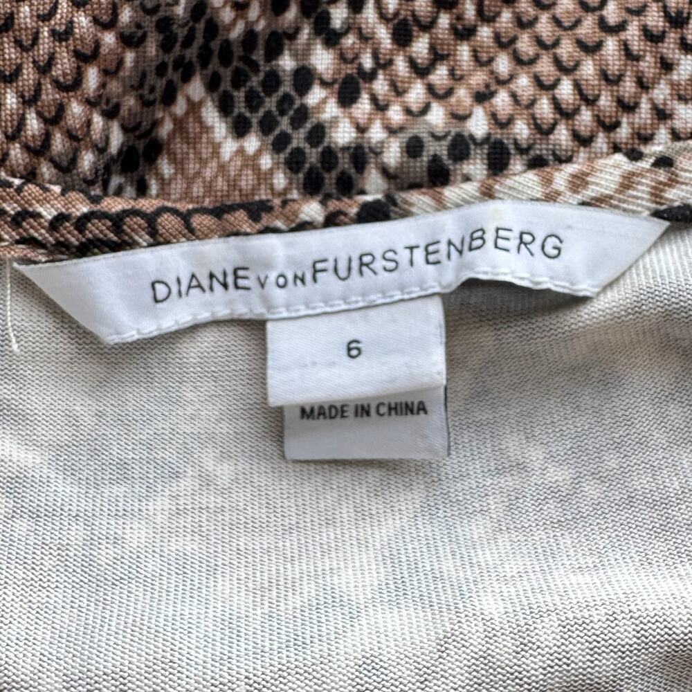 DIANE VON FURSTENBERG Silk Python Print Tie-Waist Dress - Picture 7 of 10
